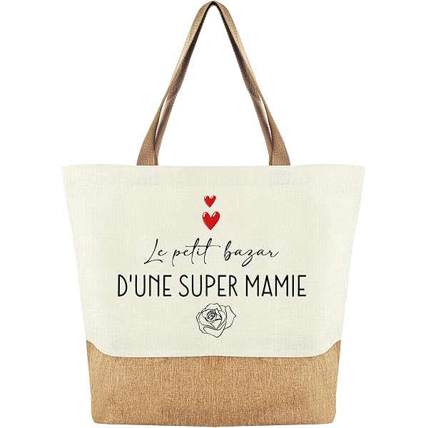 Tote Bag Planetee 'Petit Bazar D'une Jumelle D'amour' - Cadeau Sœur, Famille - Sac Cabas Réutilisable