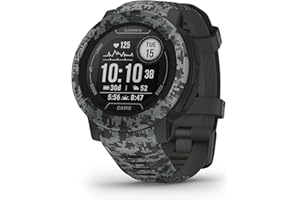 Garmin Instinct 2 - Camo, Smartwatch, 45mm, Rugged design, Autonomia 28 giorni, +30 app multisport, GPS, Cardio, SpO2, Activity Tracker 24/7, Connect IQ (Graphite Camo)