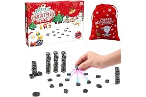 Weihnachten Magnetisches Schachspiel mit 40 Magnet, Magnetic Chess Game, Reisen Schach Magnetic, Magnetisches Schachbrett, Puzzle Checkers Spiel für Camping Familientreffen Partyspiele