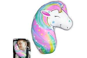 Beinou Coussin de Ceinture de Sécurité Enfant Protection Ceinture de Sécurité Protege Siege Rehausseur Voiture Coussin Cale Tete Voiture pour Filles Garçons Voyage, Polypropylène