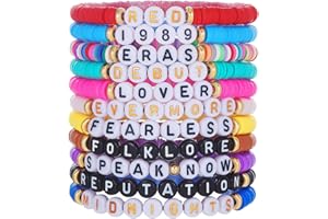 LINSIBEI Colorful Friendship Bracelets, taylor swift bracelets,11pcs T-a-y Bracelet Set-Singer Jewelry Accessories Birthday Gifts for Women and Girls