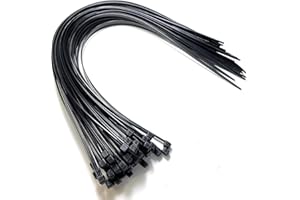 On1Shelf Cable Ties Black 450mm x 4.8mm - 50-Pack Heavy Duty Long Black Cable Ties - 17.7-Inch Nylon Zip Ties - Strong Nylon Fasteners for Industrial and Home Use