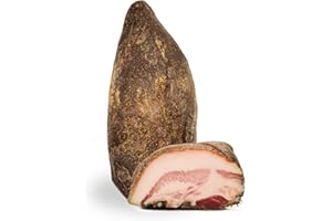 Guanciale joue de porc assaisonné Salumi Pasini® | Moitié 650g | Viande 100% italienne | Sans gluten ni Lactose