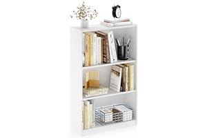 Furinno Librerie, Legno, Bianco, 3-livello