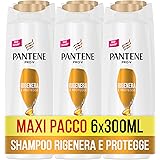 Pantene Pro-V Shampoo Protezione Cheratina, Rigenera e Protegge, Shampoo Capelli, Shampoo per Capelli Deboli o Danneggiati, R