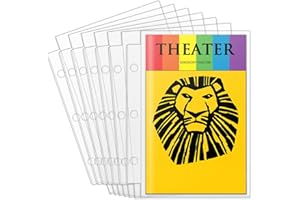 TUTATA Page Protectors for Broadway Play Program and Theater Programs, 50 Sheet Protectors, Fit 5.5 x 8.5 Programs from Mid 1980s to Modern, Binder Sleeves