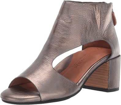 Strap Mid-Heeled Sandal, Pewter 
