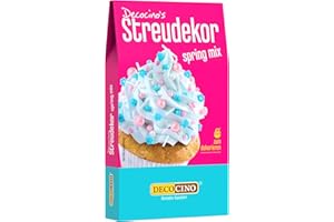 ‎DECOCINO DECOCINO Streudekor Spring Mix 40g - tolle Farben, bunt und wild für Streuselfans, ideal für Geburtstage, Feiern und Partys, perfekt für Jungs und Mädchen sowie Kuchen, Torten und Cupcakes