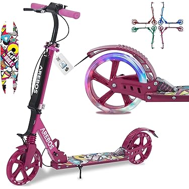 K IKIDO - Kinderstep - Kinderstepjes - Kinderscooter - Kick Step   Draagkracht Tot 100 Kg   Lagers Abec 7   Drie Instelbare Hoogte Opties   Purper   Aluminium 8720865436456