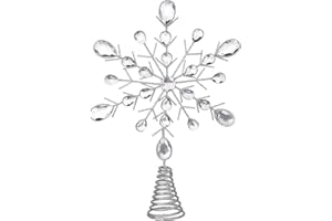 HEAVEN SENDS Christbaumspitze, silber glitzernd mit Kristallen, 32 cm