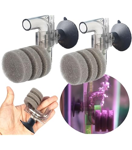 HIERYAN Hang On Aquarium Filter - Externe Filter Voor 2-10 Gallon Tanks, Kleine Dompelpomp Met Verstelbare Stroom