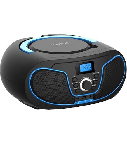 JENSEN CD-590-BL CD-590 1-Watt Portable Stereo CD and Cassette