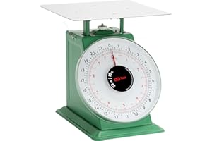 Tada Báscula de Precisión Escala de Esfera Industrial con Control de Porciones de 22 Libras para Peso Comida y Alimentos con Plataforma de Acero Inoxidable