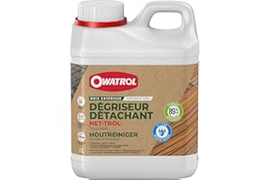 Owatrol 820 NET-TROL - Sgrassatore neutralizzante in gel, per tutti i tipi di legno, 1 litro, colore: Trasparente