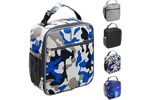 Magcubic Insulated Lunch Bag,Leakproof Portable Lunch Box for Women Men Kids Boys Girls for Office School Camping Hiking Outdoor Beach Picnic (Camo)