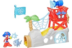 Spidey and his Amazing Friends Marvel Toys Water-Webs Spidey Island Spider-Man Playset