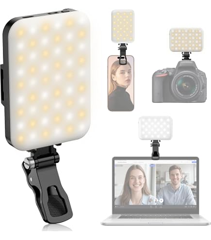 Luce Magnetica Per Selfie Con Specchio – 2 Temperature Colore, Batteria 450mAh, Compatibile IPhone E Android