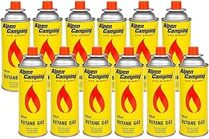 Alpen Camping Cartucho de Gas Isobutano Botella de Gas para Estufa de Camping 400ml EN417 (12)