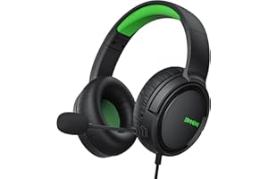BINNUNE Xbox Headset, Gaming Headset mit Mikrofon für Xbox Series X|S Xbox 1 PS4 PS5 PC Switch, Gaming Kopfhörer mit Kabel und Mikrofon Noise Cancelling Headset Xbox, Grün