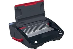 GBC CombBind CB25E Electric Binding Machine - Binds 390 A5/A4 Sheets, Electric Punch with Anti-Jam LED, Punches 25 Sheets, Black/Silver, 4410064