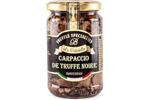 La Rustichella - Carpaccio de truffes noires 280g ,Vegan , Sans Gluten , Sans cholestérol - Délicatesse italienne