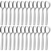 hunnycook Stainless Steel Spoons Set of 24 for Home, Party, Restaurant, Polished and Dishwasher Safe, 7.6 Inch
