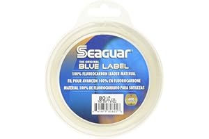 Seaguar Blue Label - Líder de línea de Pesca de fluorocarbono, increíble Resistencia a Impactos y abrasión, hundimiento rápido, Doble Estructura para Mayor Resistencia y suavidad