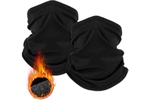 HEGGCOOE 2 Stück Schlauchschal Herren und Damen,Winddicht Warm Winter Loop Schal Halswärmer Halstuch Ski Maske für Outdoor Skifahren Motorrad Laufen Radfahren Fahrrad