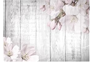 Runa Art Papier peint intissé fleurs Vintage 352 x 250 cm Toison Mur XXL Tableaux Muraux Tapisserie Photo Décoration Murale Salon Chambre grise 9118011b