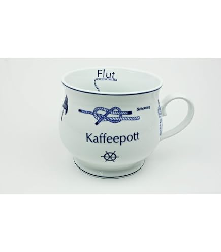 Buddel-Bini Oma’s Pott – Seemannsknoten-Tasse, 300 Ml, Spülmaschinengeeignet