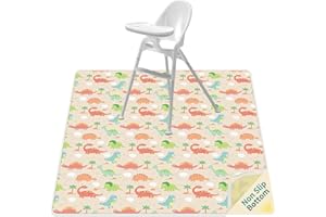 BOLAAZUL Large Splash Mat for Under High Chair 51", Anti Slip Baby Feeding Mat for Dropping Food, Waterproof Splat Mat for Art, Crafts,Playtime