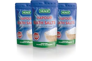 Nuage Vapour Bath Salts 450g Pack of 3 - Total of 1.35kg of Breathe Easy Relaxing Bath Salts Muscle Soak or Cold Relief with Menthol & Eucalyptus Bundled by Smart Cutie