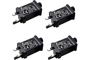 GENERIC BEISHIDA 12V 1A Class 2 Power Supply Adapter,IP44 LED Transformer Replacement for String Light/Inflatable Device/Holiday Christmas Lights, 4pack