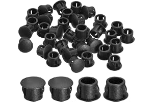 QUARKZMAN 58 st 8mm (5/16") skyddskåpor för borrhål, nylon blindstödskap skyddsstöpsel svart, runda snäppförseningar för borr