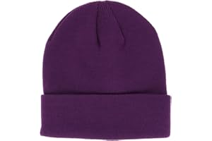 SHIPITNOW Berretto Uomo o Donna Tinta Unita - Cappello Invernali a Maglia Basic Senza Pompon - 100% Acrilico - Modello Semplice e Classico Senza Marca - Taglia Unica