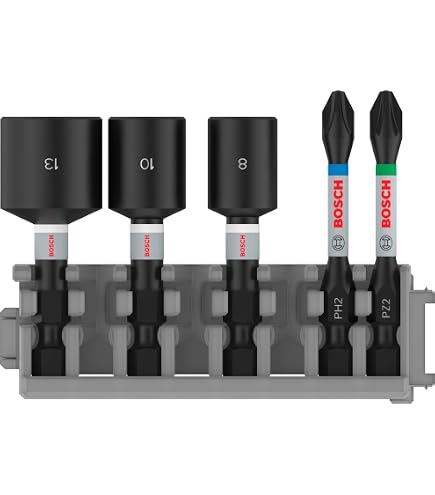 Manchon Magnétique Bosch PRO – Pour Embouts Double Tête Impact, Maintien Des Vis (145 X 65 Mm)