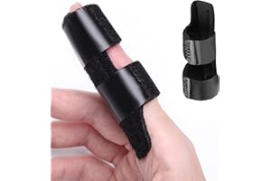 FITTOO Soporte de Dedos en Gatillo Inmovilización de Nudillos Soporte de Extensión con Ayuda de Aluminio Incorporada Hombres Mujeres,Negro