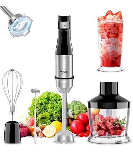 Sencor SHB 6301WH - Mixeur Plongeant 1200W 5-en-1 Ultra Puissant, Quad Blades Titane, Garantie Moteur 10 Ans, Blanc
