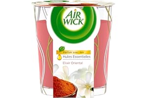 Airwick Désodorisant Maison Bougie Parfumée Huiles Essentielles Elixir Oriental - 105g