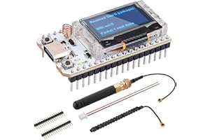 FEYIO ESP32 LoRa V3 SX1262 Development Board with 0.96 inch OLED Display 240MHz CP2102 863-928 MHz Antenna for Ar duino Meshtastic LoRawan IOT (Upgraded Antenna)