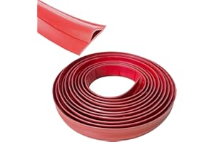 INSCRIP Carpet Trim Strip, Self-Adhesive Carpet Trim Strip, Adhesive TPE Laminate Floor Door Strip, Edge Trimming Decor, Door Floor Transition Threshold Edgings Trim, Flooring Edge Strip (Red-10M)