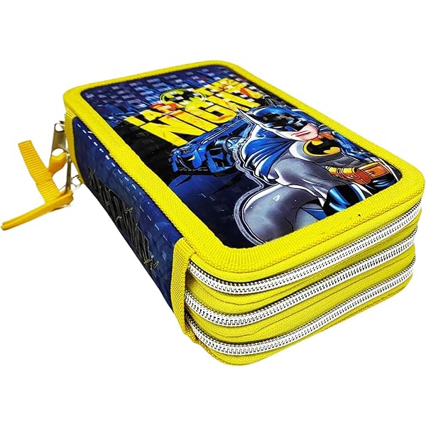 Astuccio Batman 3 Scomparti Con 44 Pezzi - Penne, Matite, Pennarelli Giotto Per Scuola - Foto 5