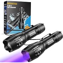 2 Pièces Lampe De Poche Lampe De Poche Uv Torche Led Détection De