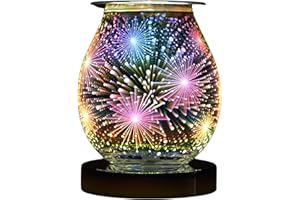 Cello Firework 3D Touch Electric Melt Burner – Electric Scent Diffuser, Wax Melt & Oil Burner, Essential Oil Air Diffuser, New Home Gift, Room Decor, Bedroom Lamp Accessory, Office Fragrance