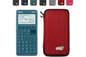 Casio Graph 25+E II avec Housse de Protection WYNGS Incluse Rouge - Calculatrice Graphique - Pack de Base