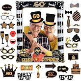 Flintronic Photocall 60th Birthday Inflatable Photo Frame, Props and Decorations, Photo Booth Props, Party Decoration