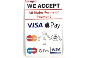 BUDGET SIGNS LTD ALL KINDS OF SIGNS, STICKERS & PRINTWORK Aceptamos pagos con tarjeta carteles de vinilo sin contacto (imagen 1, A5 200MM X 150MM)