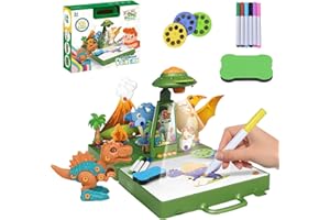 ‎AYAMAYA Zeichenprojektor Kinder Geschenke Spielzeug für 3-8 Jährige, 3-in-1 Projektion und Zeichnung Mädchen und Jungen Geschenke Kinder Projektor mit 48 Motiven, Papier, Buntstiften Maltafel Spielzeug, Grün