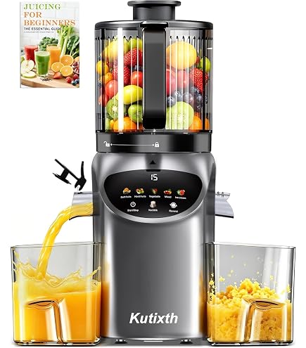 Anybear Entsafter, 200W Slow Juicer Kaltentsafter mit 110 mm großem Einfüllschacht für ganze Früchte/Gemüse | Upgraded Schnecke | Tritan-Material | BPA-frei