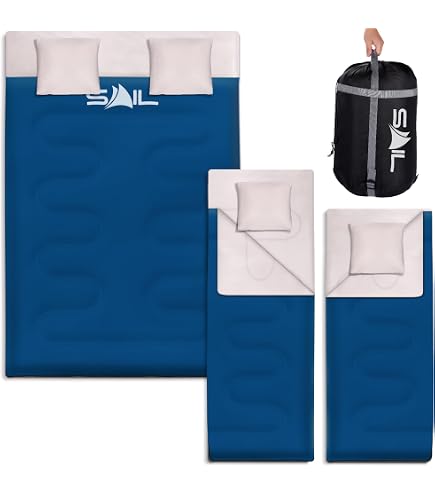 SAIL Sac De Couchage XL Extra Large 3-4 Saisons - Léger 1,6kg Imperméable Pour Randonnée Et Camping